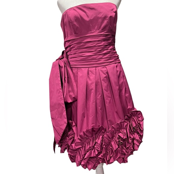 BCBG Maxazria Magneta Pink Ruffle dress size 8 - Picture 1 of 14
